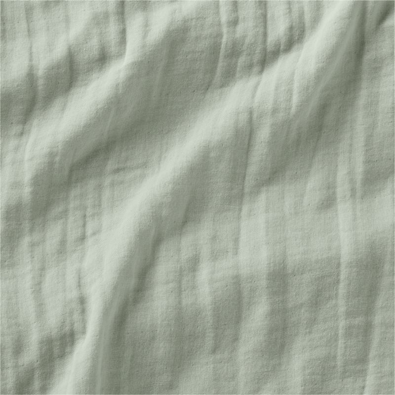 Supersoft Soft Green 100% Organic Cotton Gauze Kids Full/Queen Duvet Cover - image 3 of 10