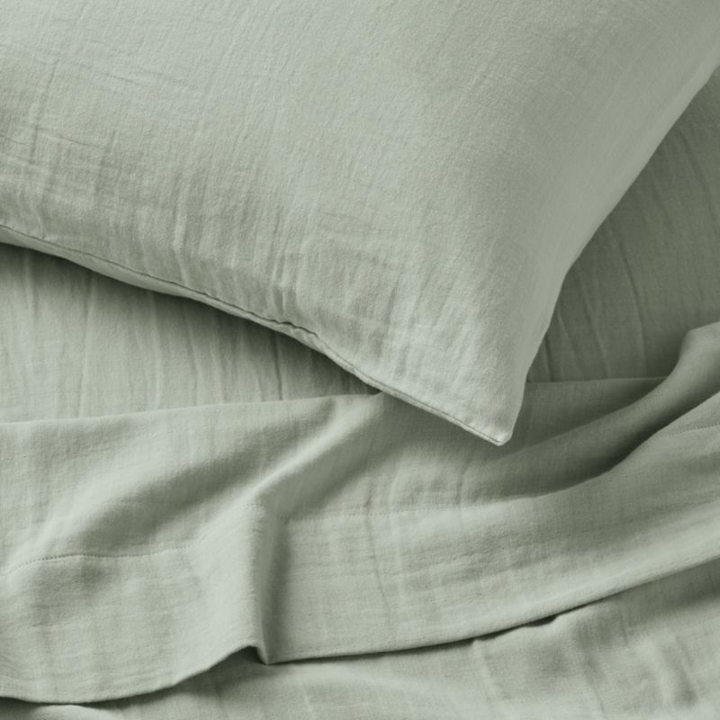 Supersoft Soft Green 100% Organic Cotton Gauze Kids Full Sheet Set - image 3 of 8
