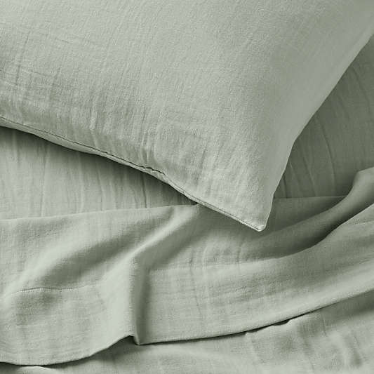 Supersoft Soft Green 100% Organic Cotton Gauze Kids Sheet Set