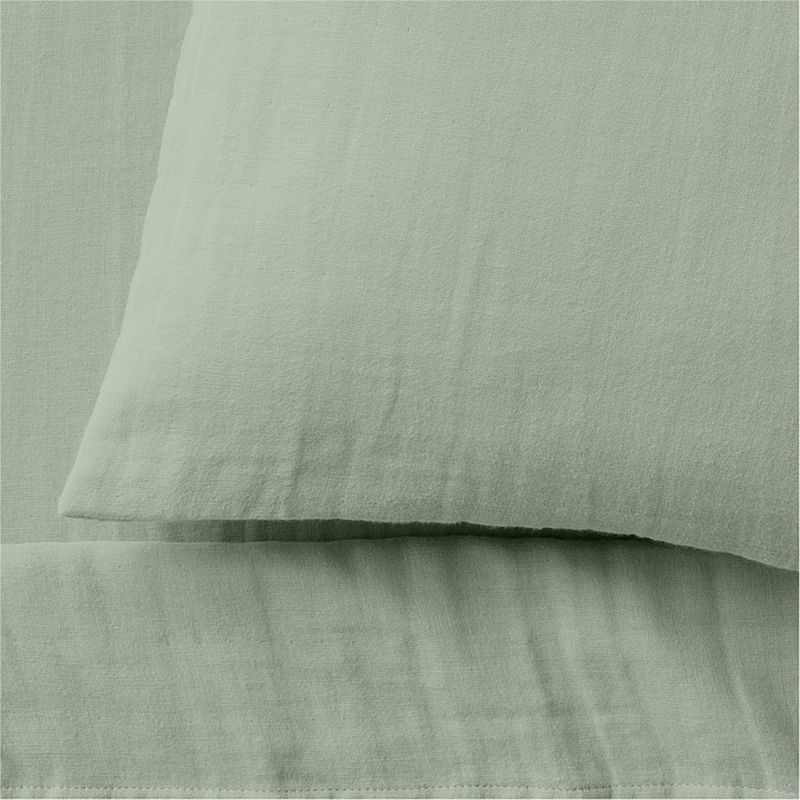 Supersoft Soft Green Organic Cotton Gauze Toddler Duvet Cover - image 3 of 6