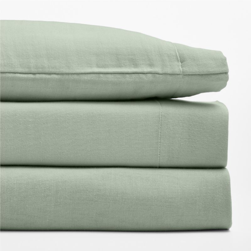 Supersoft Soft Green Organic Cotton Gauze Toddler Duvet Cover - image 2 of 6