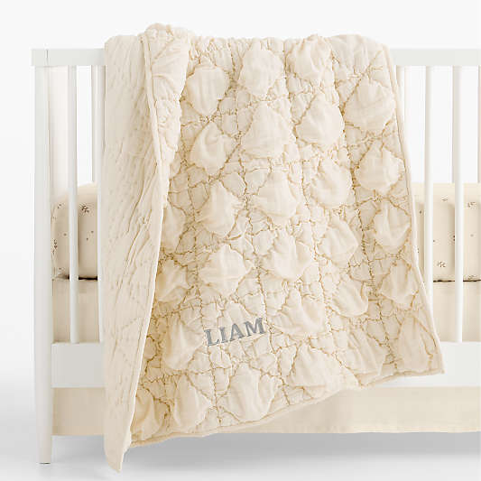 Supersoft Snuggle Puff Undyed 100% Organic Cotton Gauze Baby Crib Quilt