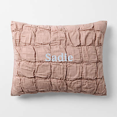 Supersoft Snuggle Puff Violet Rose Organic Cotton Gauze Kids Pillow Sham