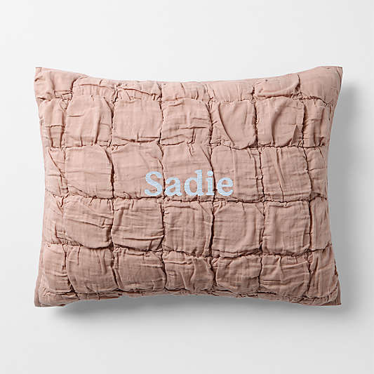 Supersoft Snuggle Puff Violet Rose Organic Cotton Gauze Kids Pillow Sham