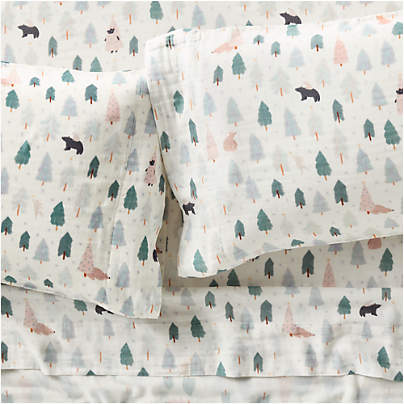 Supersoft Snow and Seek 100% Organic Cotton Gauze Kids Full Sheet Set