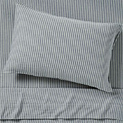 Supersoft Striped Deep Indigo Organic Cotton Gauze Kids Twin Sheet Set