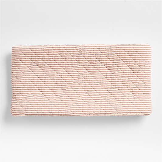 Supersoft Striped Brulee Brown Organic Cotton Gauze Baby Changing Pad Cover