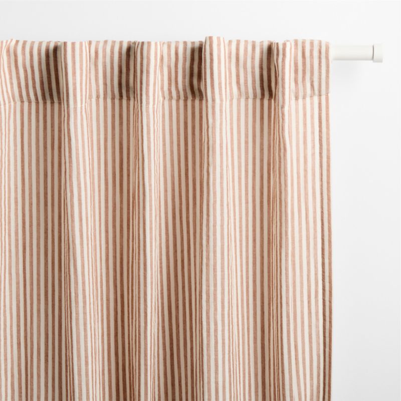 Supersoft Brulee Brown Striped Kids Curtain Panel 44"x63" - image 1 of 4