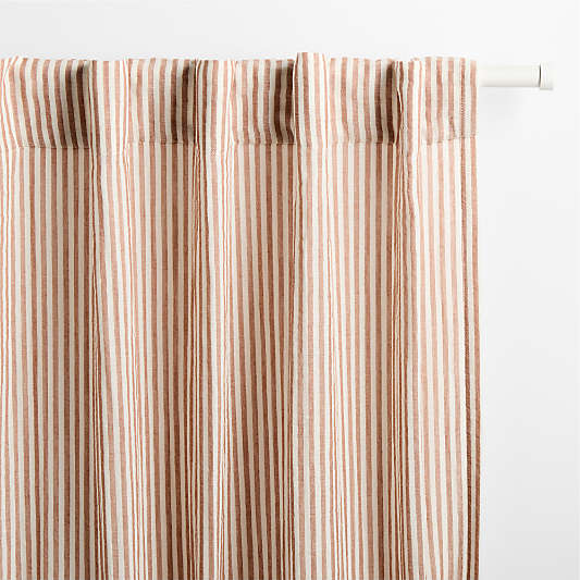 Supersoft Brulee Brown Striped Kids Curtain Panel