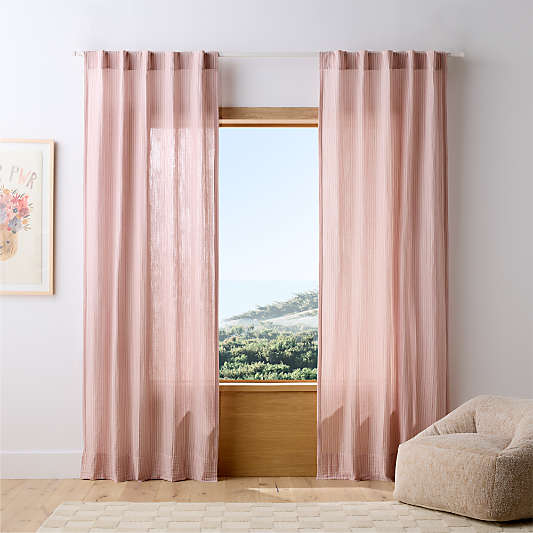 Supersoft Lilac Rose Striped Kids Curtain Panel