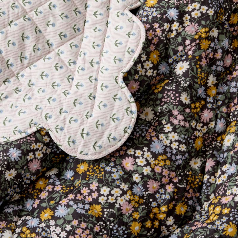 Supersoft Twilight Floral 100% Organic Cotton Voile Kids Twin Quilt - image 4 of 9