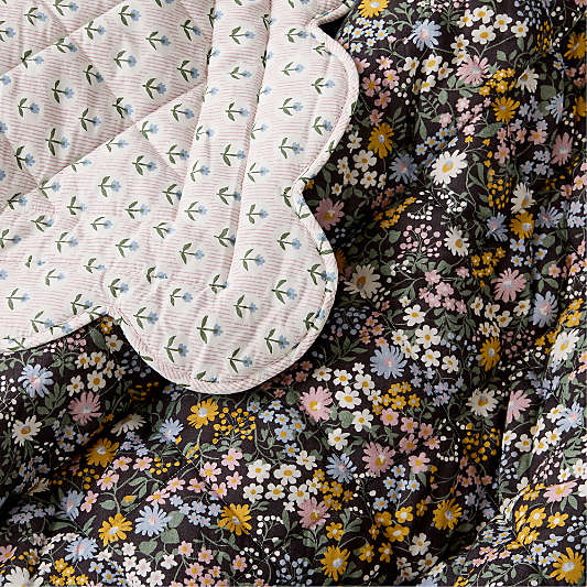 Supersoft Twilight Floral 100% Organic Cotton Voile Kids Quilt
