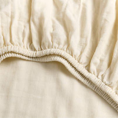 Supersoft Undyed Organic Cotton Gauze Baby Crib Fitted Sheet