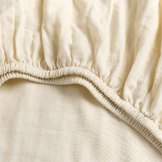 Supersoft Undyed 100% Organic Cotton Gauze Baby Crib Fitted Sheet