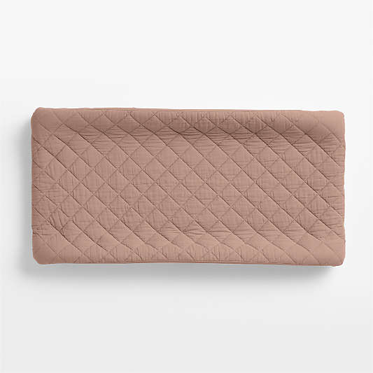 Supersoft Violet Rose Organic Cotton Gauze Baby Changing Pad Cover