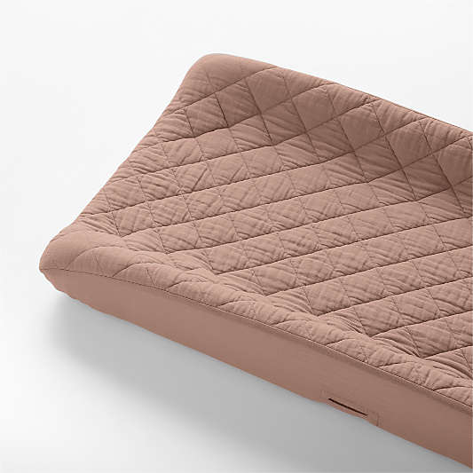 Supersoft Violet Rose Organic Cotton Gauze Baby Changing Pad Cover