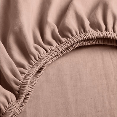 View Supersoft Violet Rose 100% Organic Cotton Gauze Baby Crib Fitted Sheet details