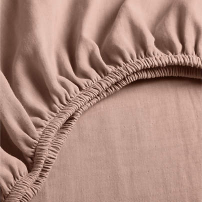 Supersoft Violet Rose 100% Organic Cotton Gauze Baby Crib Fitted Sheet