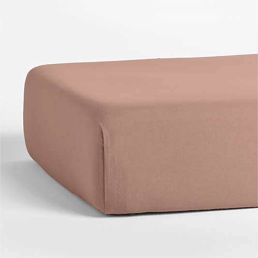 Supersoft Violet Rose Organic Cotton Gauze Baby Crib Fitted Sheet