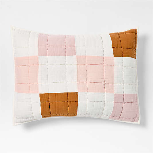 Supersoft Warm Toned Upcycled Organic Cotton Gauze Kids Pillow Sham