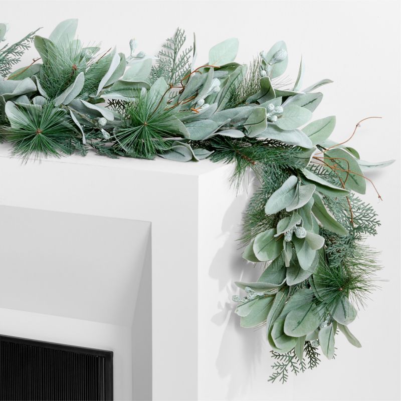 Faux Spruce and Eucalyptus Holiday Garland 6' - image 0 of 7