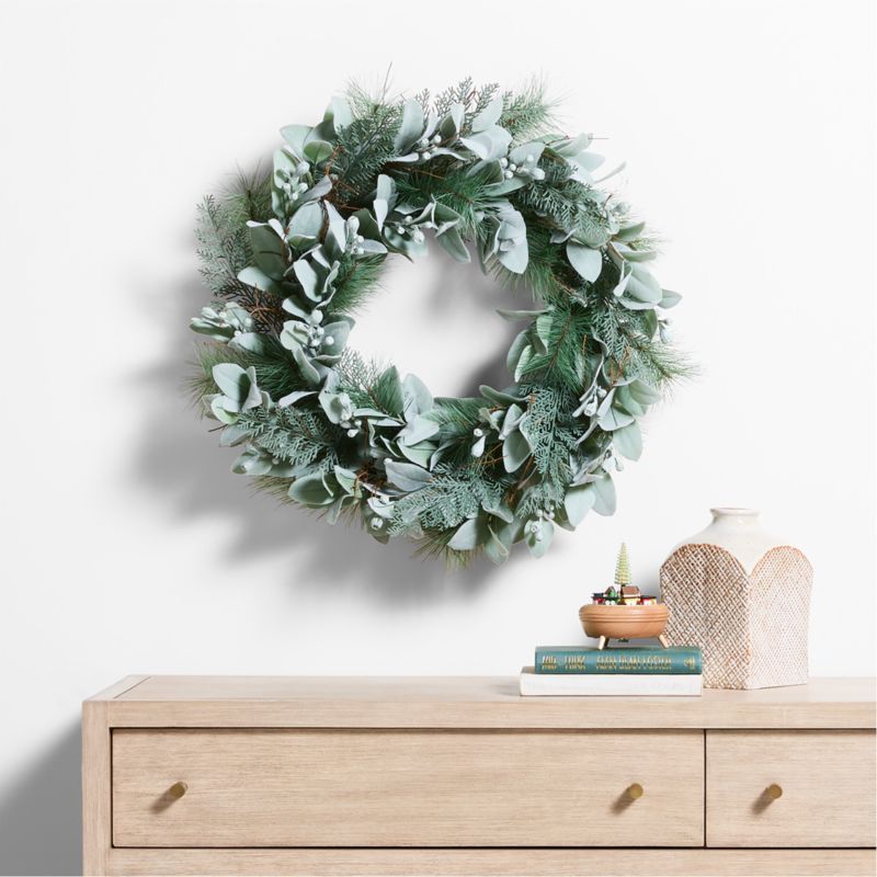 Faux Spruce and Eucalyptus Holiday Wreath 28" - image 2 of 6