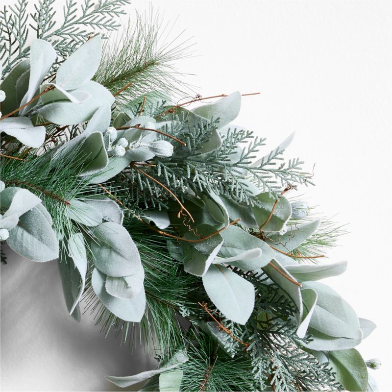 Faux Spruce and Eucalyptus Holiday Wreath 28" - image 3 of 6