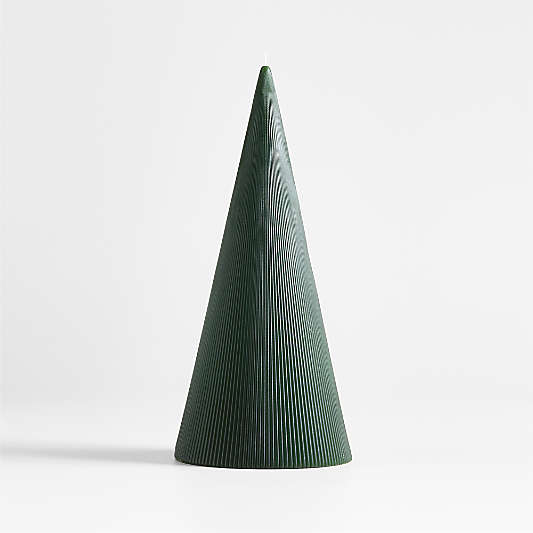 Spruce 13" Ribbed Christmas Tree Candle