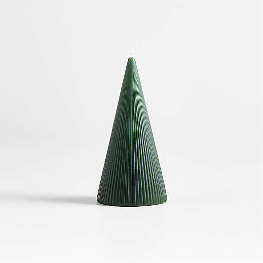 Spruce 6" Ribbed Christmas Tree Candle