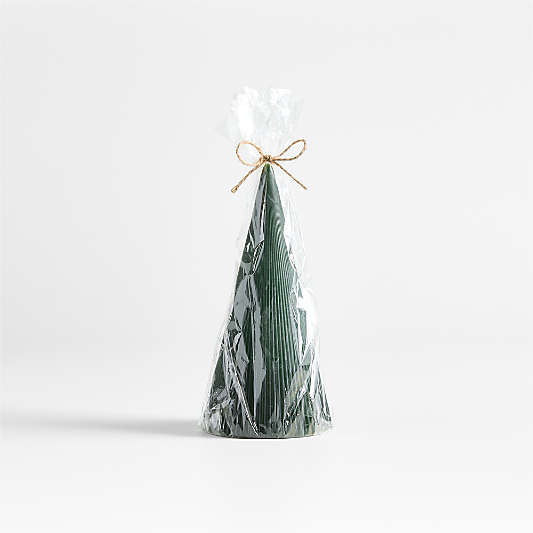 Spruce 8" Ribbed Christmas Tree Candle