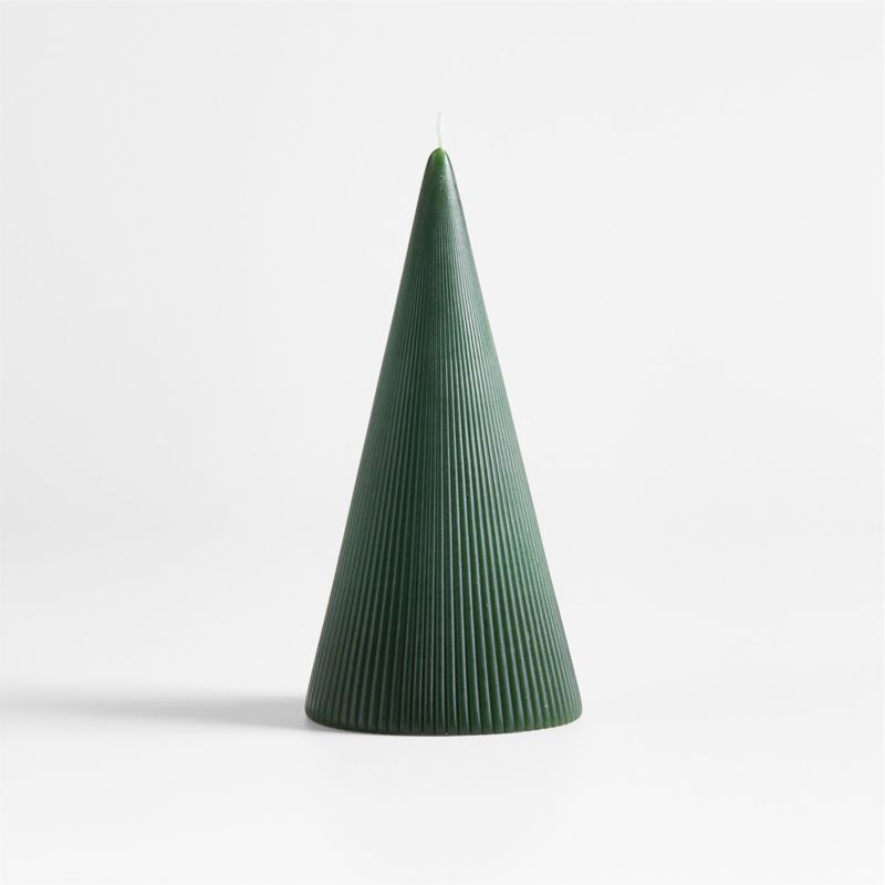 Spruce 8" Ribbed Christmas Tree Candle - image 0 of 6