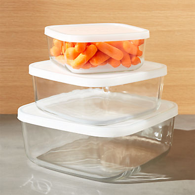 View 3-Piece Glass Storage Container Set details