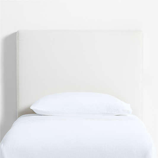 Square Linen Natural Twin Wall-Mounted Headboard