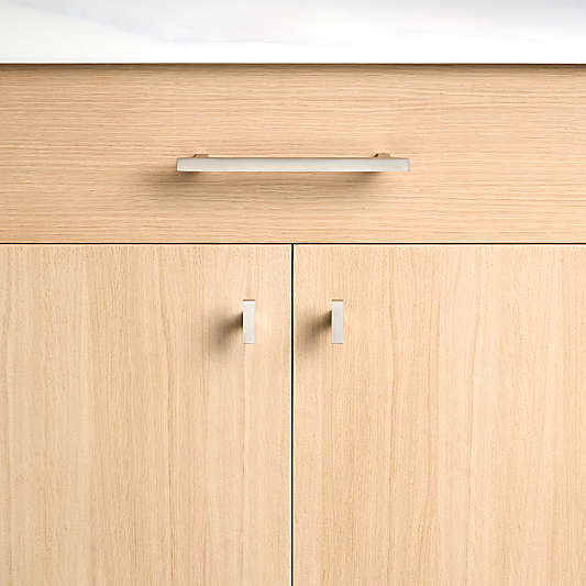 Square Edge Brushed Nickel Cabinet Drawer Bar Pulls