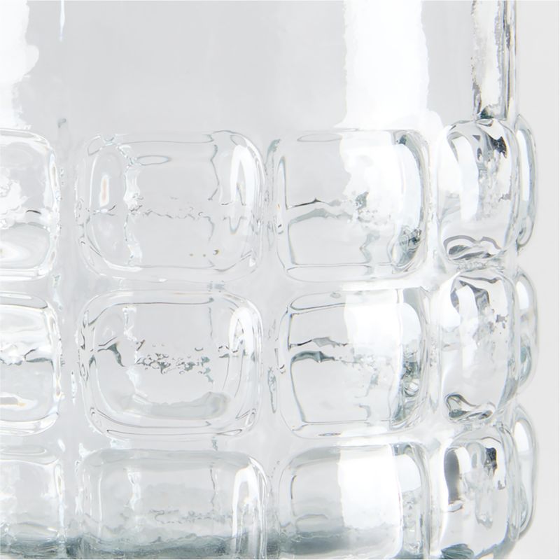 Squared Textured Small Glass Hurricane Candle Holder 4" - image 3 of 5