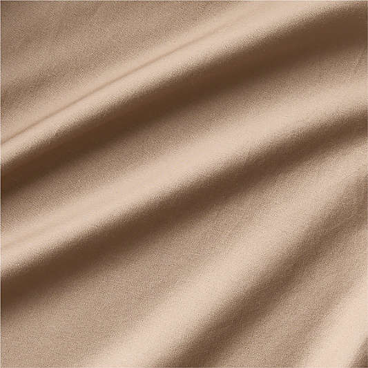 Serene Washed Organic Cotton Sateen Clay Taupe Sheet Set