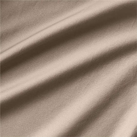 Serene Washed Organic Cotton Sateen Clay Taupe Sheet Set