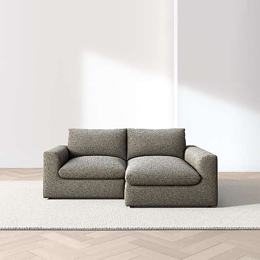 Serenity 2-Piece Small Space Sectional Sofa with Chaise Lounge