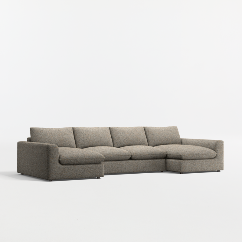 Serenity 3-Piece U-Shaped Sectional Sofa with Double Chaise Lounge - image 3 of 6