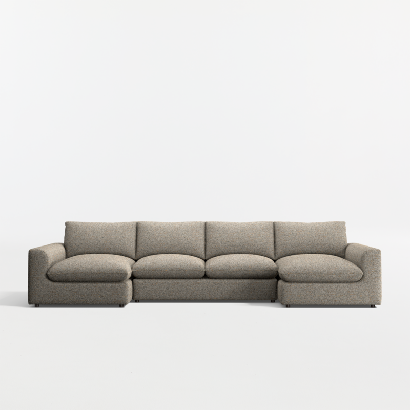 Serenity 3-Piece U-Shaped Sectional Sofa with Double Chaise Lounge - image 0 of 6