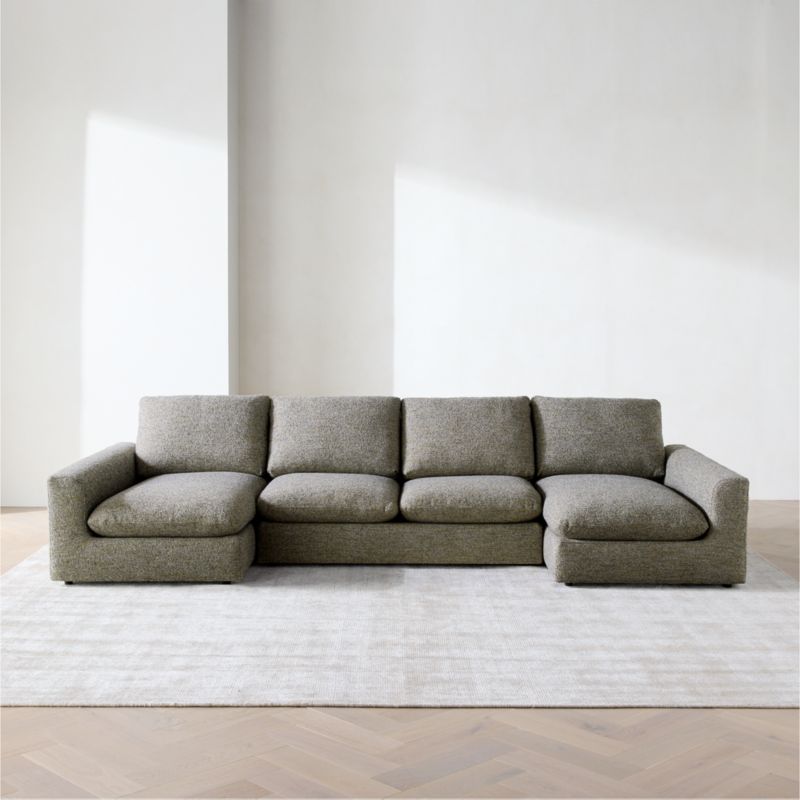 View Serenity 3-Piece U-Shaped Sectional Sofa with Double Chaise Lounge - image 3 of 6