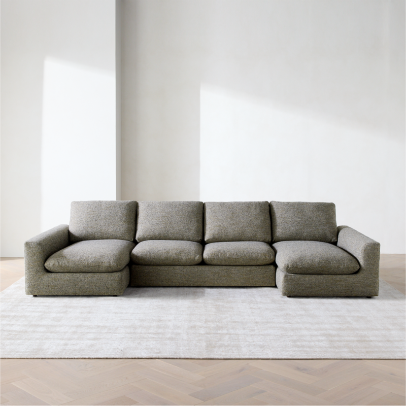 Serenity 3-Piece U-Shaped Sectional Sofa with Double Chaise Lounge - image 2 of 6