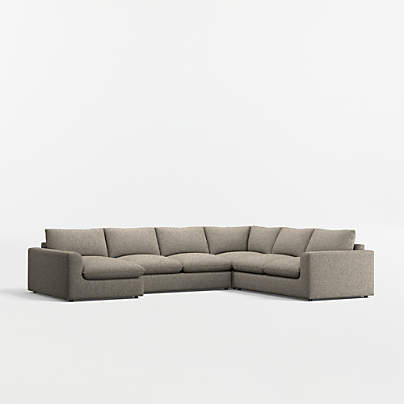 Serenity 4-Piece L-Shaped Sectional Sofa with Chaise Lounge