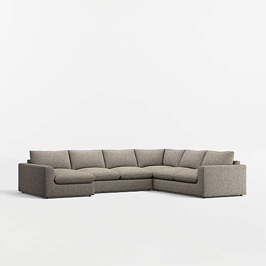 Serenity 4-Piece L-Shaped Sectional Sofa with Chaise Lounge