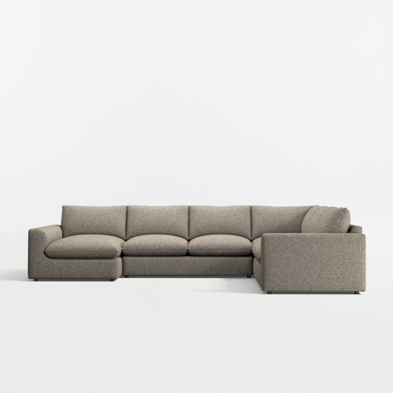 View Serenity 4-Piece L-Shaped Sectional Sofa with Chaise Lounge - image 3 of 5
