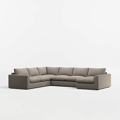 Serenity 4-Piece L-Shaped Sectional Sofa with Chaise Lounge