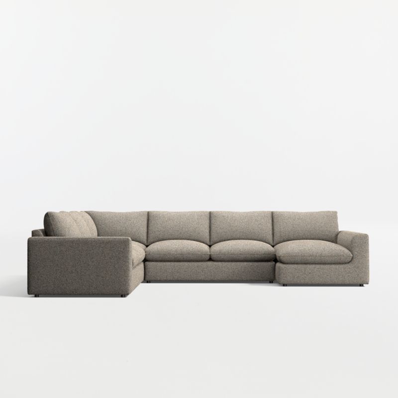 View Serenity 4-Piece L-Shaped Sectional Sofa with Chaise Lounge - image 4 of 6