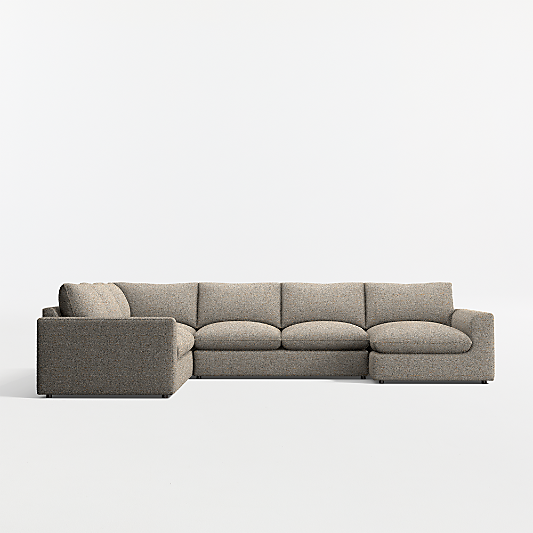 Serenity 4-Piece L-Shaped Sectional Sofa with Chaise Lounge