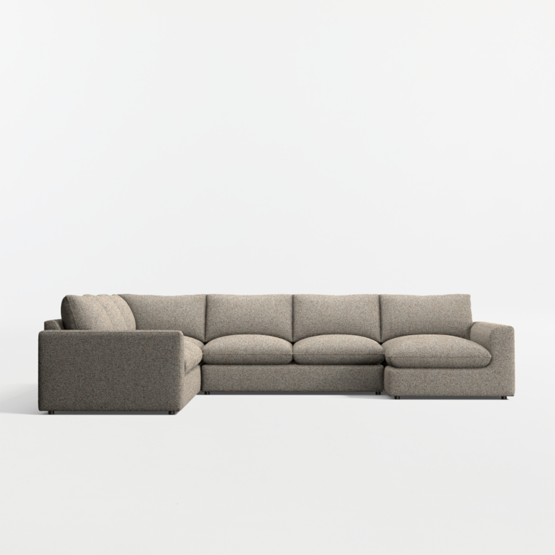 Serenity 4-Piece L-Shaped Sectional Sofa with Chaise Lounge - image 3 of 6