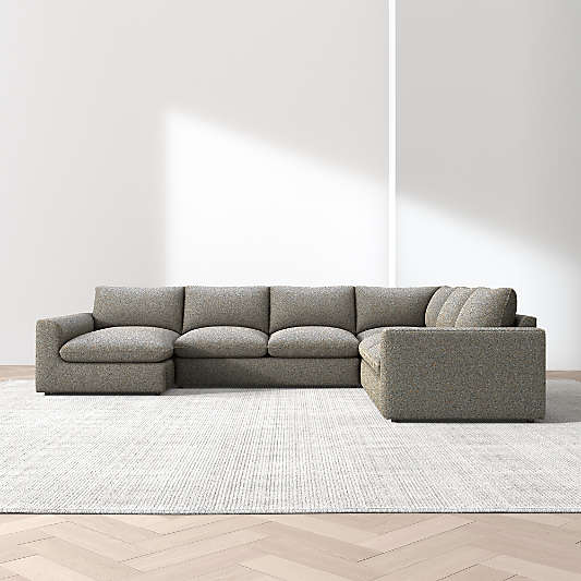 Serenity 4-Piece L-Shaped Sectional Sofa with Chaise Lounge